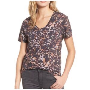 ADRIANO GOLDSCHMIED Henson Animal Print Stretch Cotton Tee